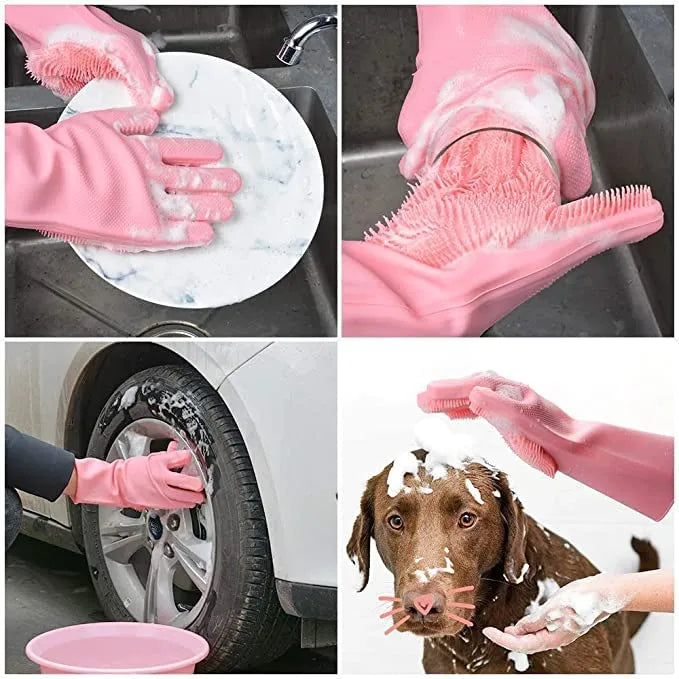 Silicon Washing Gloves